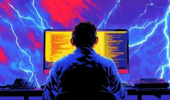 A programmer writing lightning fast C++ code