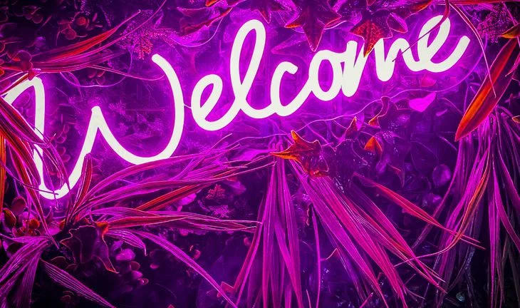 welcome in pink 