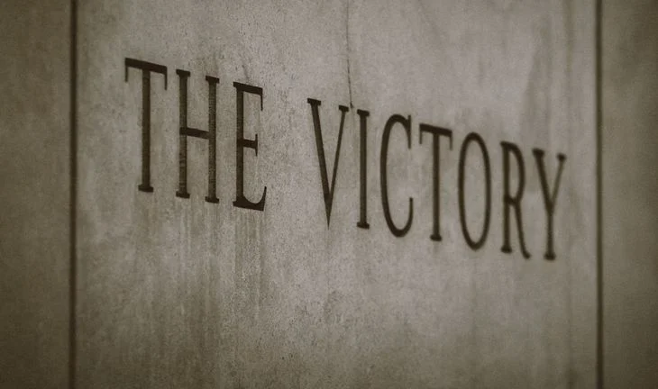 'The Victory' engraved into a wall