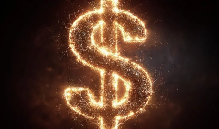 glowing dollar 