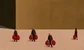 people with big red bags